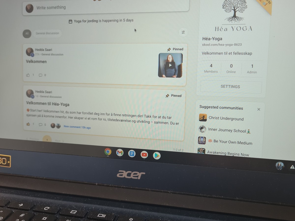 Velkommen til mitt&nbsp;nettfellesskap